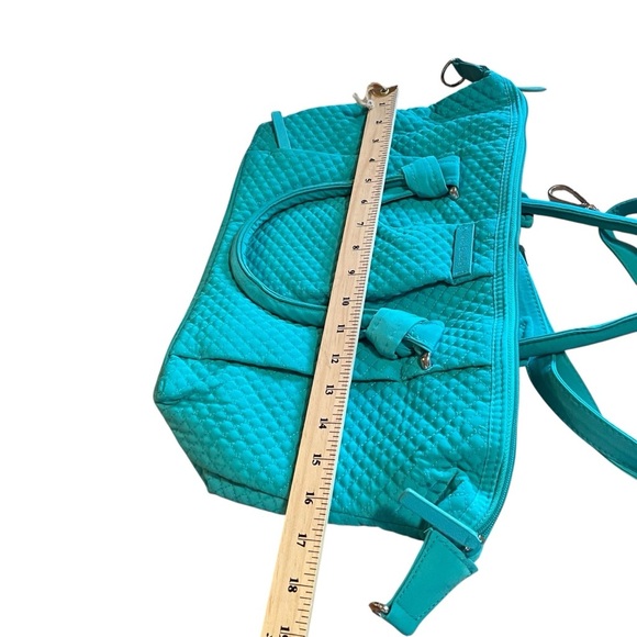 Vera Bradley Hadley-On The Go Multi fibre/Bag/Crossbody/Tote-NWT-Turquoise - Picture 11 of 13